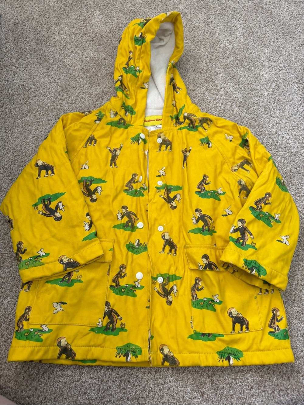 Vintage Curious George Rain Jacket